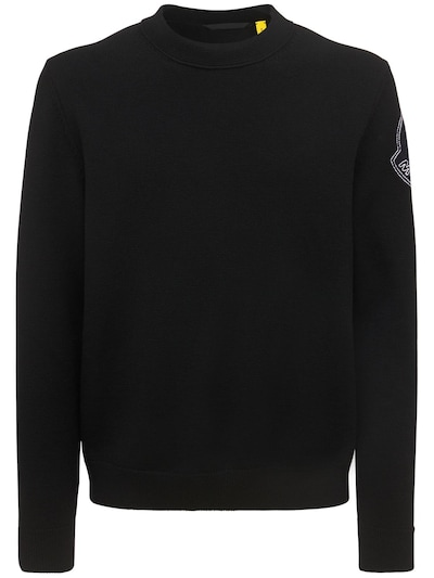 Moncler Genius - 1952 wool blend crewneck sweatshirt - Black | Luisaviaroma