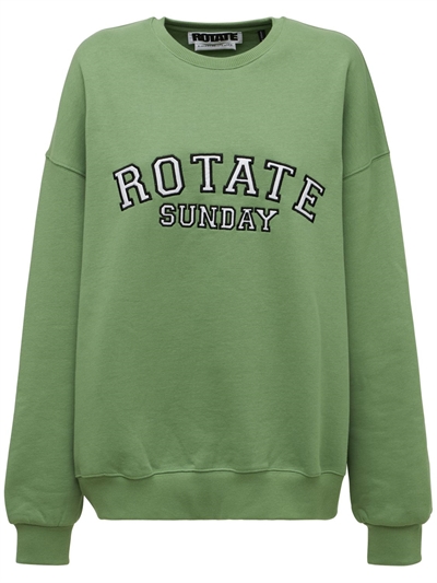 Rotate - Felpa lvr exclusive iris in cotone - Verde | Luisaviaroma