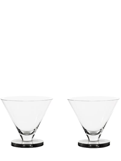 Puck set of 2 martini glasses in white - Tom Dixon