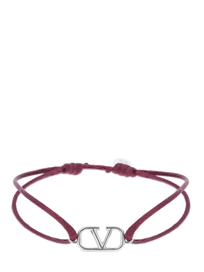 Valentino Garavani - Bracciale slim fit regolabile vlogo - Ciliegia |  Luisaviaroma