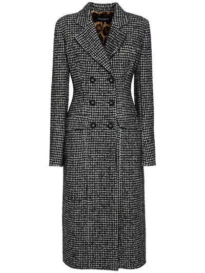 Pied de poule wool blend coat - Dolce & Gabbana - Women | Luisaviaroma