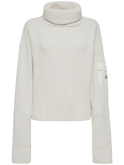 Wool turtleneck sweater - Moncler - women | Luisaviaroma