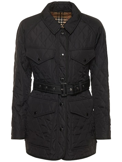 Burberry - Kemble nylon quilted jacket - Black | Luisaviaroma