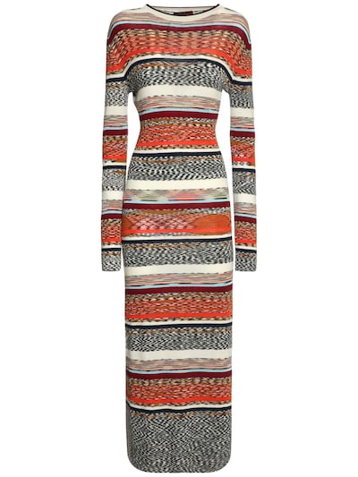 Hooded Cotton & Wool Knit Dress Luisaviaroma Girls Clothing Dresses Knitted Dresses 