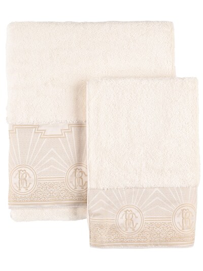 Set of 2 royal gold towels - Roberto Cavalli - Home | Luisaviaroma