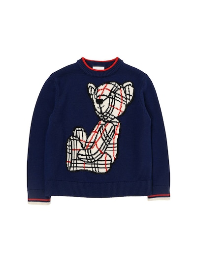 Colonial lokalisere kromatisk Wool & cashmere knit sweater w/ patch - Burberry - Boys | Luisaviaroma