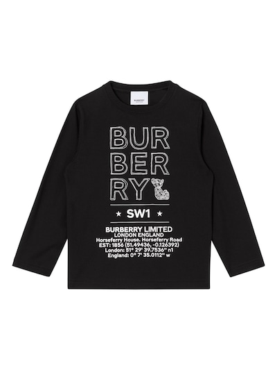 Burberry - Printed cotton jersey t-shirt - Black | Luisaviaroma