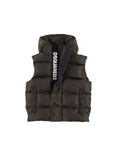 Hooded nylon puffer vest - Dsquared2 - Boys | Luisaviaroma