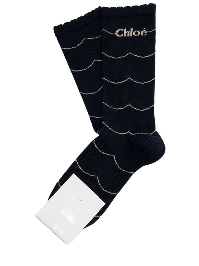 Calzini In Maglia Di Misto Cotone A Intarsio Luisaviaroma Bambina Abbigliamento Intimo Calze 