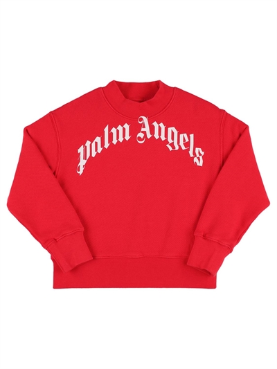 Logo print cotton sweatshirt - Palm Angels - Boys | Luisaviaroma