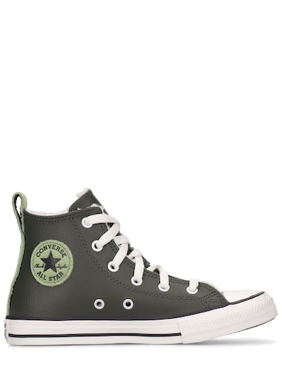 Chuck taylor leather lace-up sneakers - Converse - Boys |