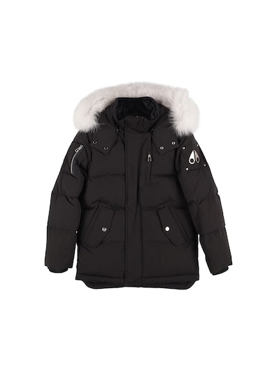 Nylon down jacket w/ fur - Moose Knuckles - Girls | Luisaviaroma