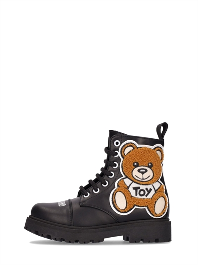 moschino leather boots