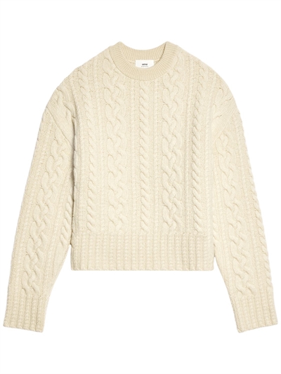 AMI Paris - Cable knit wool sweater 