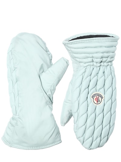Luisaviaroma Boys Accessories Gloves Quilted Nylon Puffer Gloves W/ Logo 