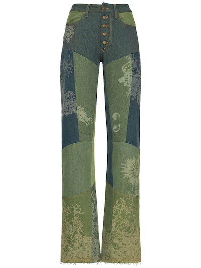 Patchwork denim cargo pants - Marine Serre - Women