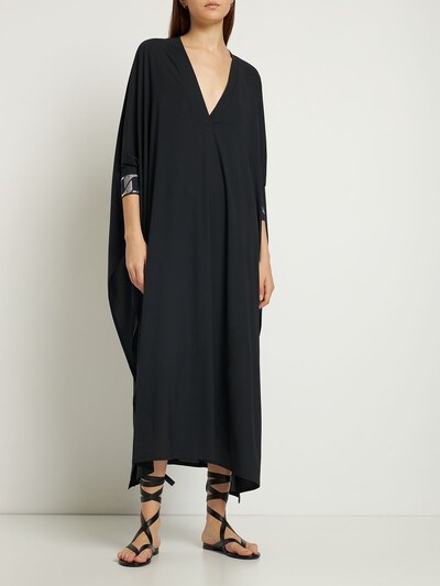 Crystal detail maxi kaftan dress - Balmain - Women | Luisaviaroma