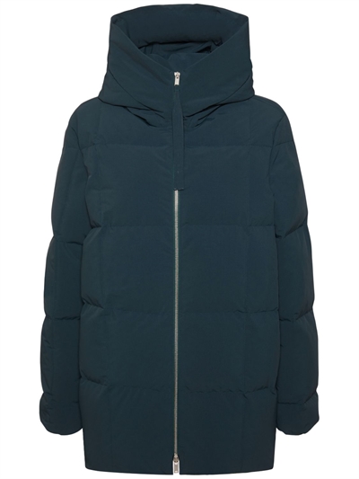Jil Sander: Quilted down jacket w/ hood - women_0 | Luisa Via Roma