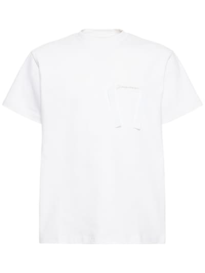 Jacquemus - Le t-shirt gros grain cotton t-shirt - White | Luisaviaroma