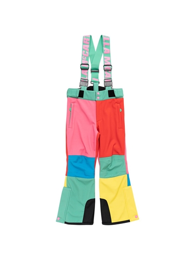 Color block recycled nylon ski pants 