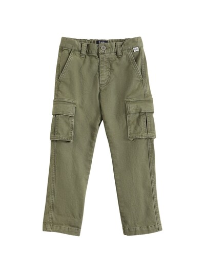 Luisaviaroma Boys Clothing Pants Cargo Pants Stretch Cotton Gabardine Cargo Pants 