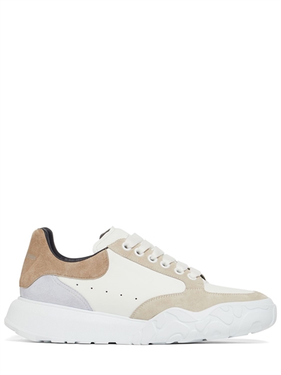 Alexander McQueen - Leather sneakers - White/Brown | Luisaviaroma