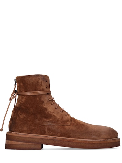 Luisaviaroma Men Shoes Boots Lace-up Boots Parrucca Reversed Leather Lace-up Boots 