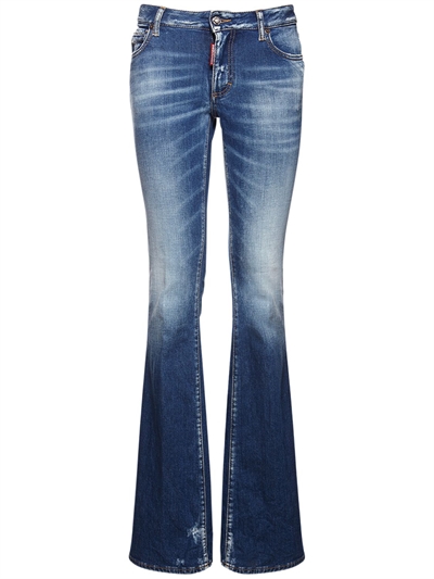 Dsquared2 - Flared stonewashed cotton denim jeans - Blue | Luisaviaroma
