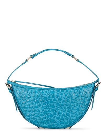 by Far Rachel Croc-Embossed Shoulder Bag