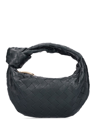 Bottega Veneta Jodie Mini Knotted Intrecciato Leather Tote - Black