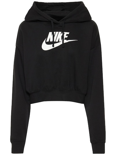 nike cropped drawstring hoodie