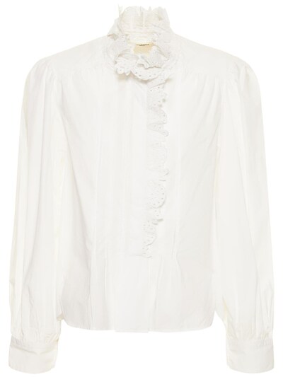 Calliandra embroidered cotton shirt - Marant Etoile - Women | Luisaviaroma