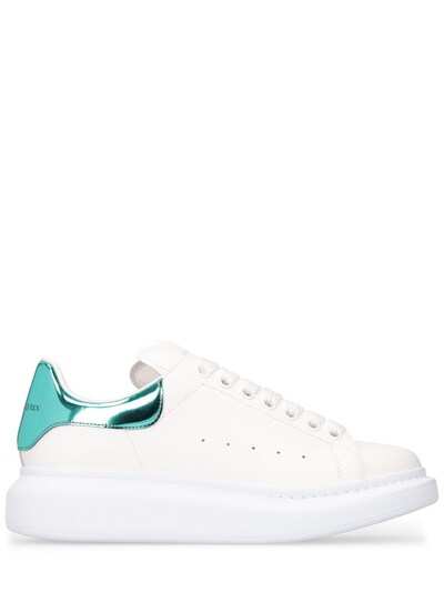 alexander mcqueen metallic leather sneakers