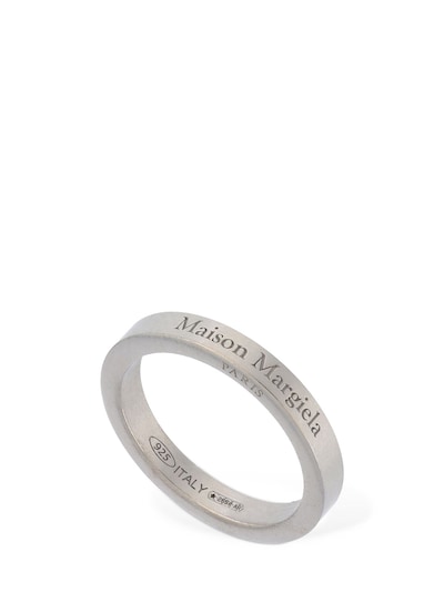 Logo engraved thin ring - Maison Margiela - Women | Luisaviaroma