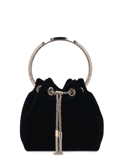 Bon bon velvet bucket bag w/ crystals - Jimmy Choo - Women | Luisaviaroma