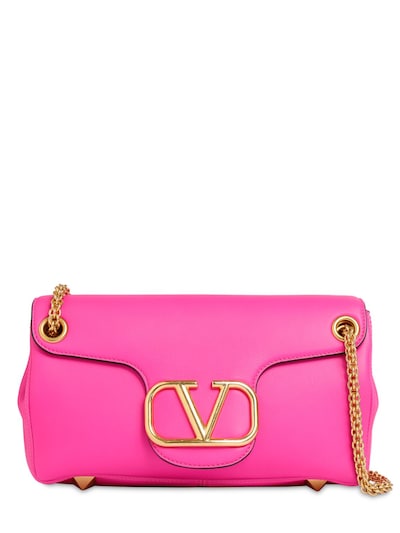 Stud & logo leather shoulder bag - Valentino Garavani - Women