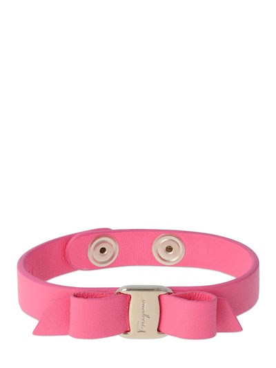 Ferragamo - Vara bow leather bracelet - | Luisaviaroma