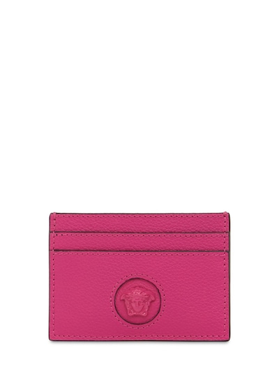 Medusa leather card holder - Versace - Women | Luisaviaroma