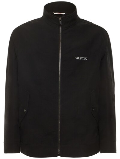 Cotton & viscose zip jacket - Valentino - Men | Luisaviaroma