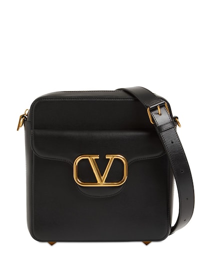 Valentino Garavani VLOGO Leather Crossbody Pouch Bag