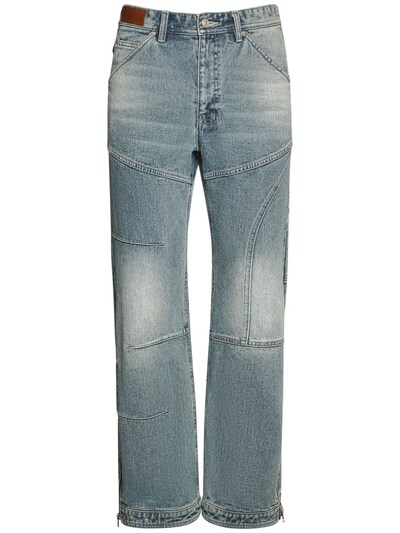Luisaviaroma Women Clothing Jeans Straight Jeans Velvet Denim Workwear Straight Pants 