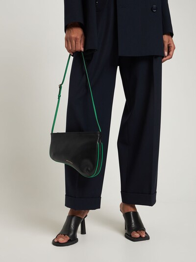 Curve smooth leather shoulder bag - Manu Atelier - Women | Luisaviaroma