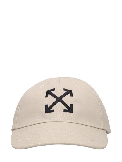 luisaviaroma.com | Off-white arrow cotton canvas baseball cap