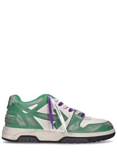 Out of Office Sneakers - Off White - White/Purple - Leather