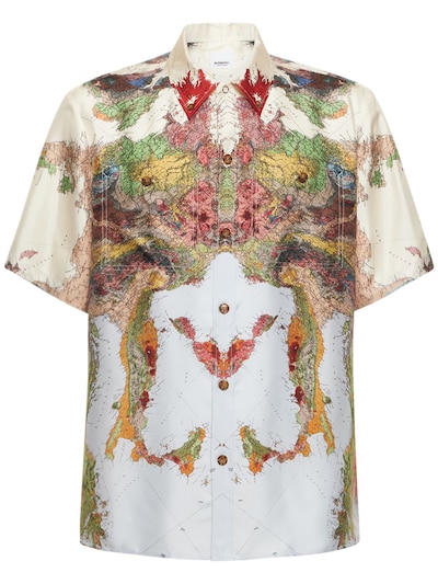 Burberry - Printed silk shirt - Multicolor | Luisaviaroma