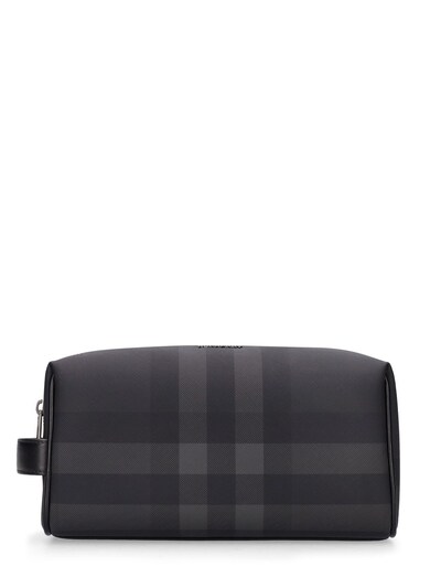 Ms washbag check canvas toiletry bag - Burberry - Men | Luisaviaroma