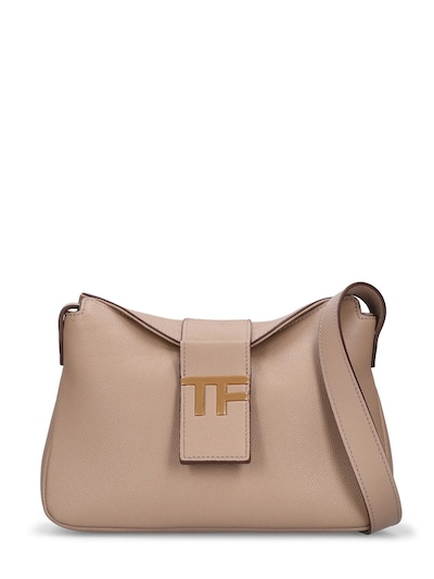 Tom Ford - Mini grain leather shoulder bag - Silk Taupe | Luisaviaroma