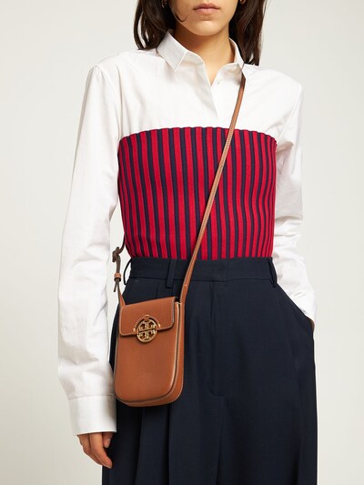 Tory Burch: Porta cellulare Miller in pelle con tracolla - women_1 | Luisa Via Roma