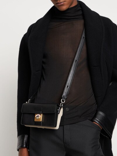 Maison Margiela - New lock bicolor horizontal leather bag - Black ...