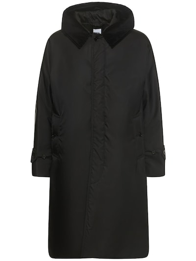 Burberry - Nylon raincoat - Black | Luisaviaroma